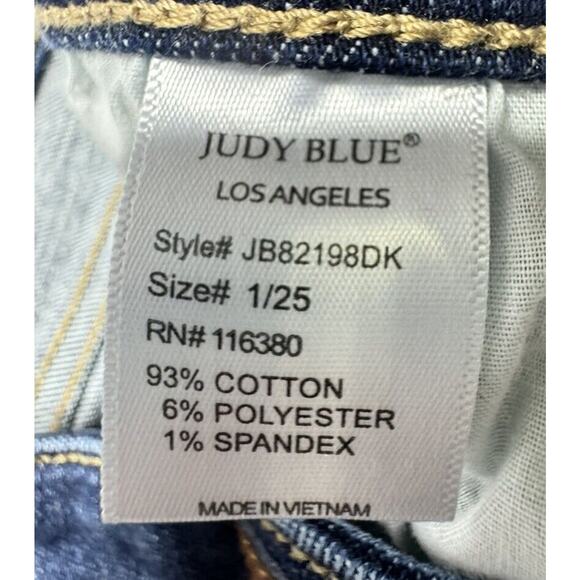 Judy Blue Women's Blue Skinny Fit Ripped Distressed Stretch Denim - Size 1/25 - Picture 6 of 6